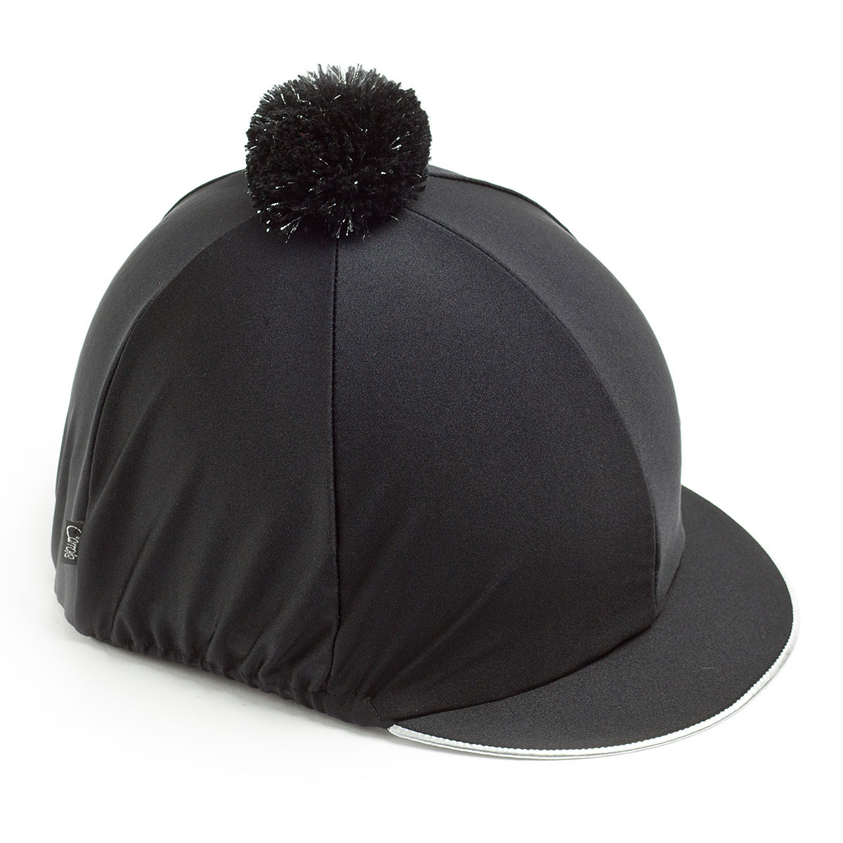 Carrots Plain Black with Silver Trim Hat Cover Black & Silver